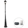 QAZQA Smart udendørs lanterne sort 200 cm IP44 inkl. Wifi ST64 - Havana