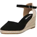 Refresh Refreshtil kvinder. 17077001-NEGRO Espadriller i sort læder 17077001 (39), 5-8 cm, Ruskind, Spænder, Casual