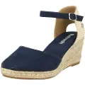 Refresh Refreshtil kvinder. 17077002-NAVY Marineblå espadriller i læder 170770 (41), 5-8 cm, Ruskind, Spænder, Casual