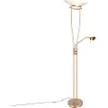 QAZQA Moderne gulvlampe bronze inkl. LED og lysdæmper - Lexus