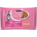 Purina One 4 x 85 g - Laks & Gulerødder