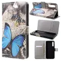 Mtp Products Style Series Huawei P20 Pro Cover med Kortholder - Blå Sommerfugl