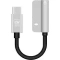 Mtp Products Hat Prince HC-13 USB-C / 3.5mm & Type-C Audio Adapter - Sølv