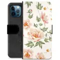 Mtp Products iPhone 12 Pro Premium Flip Cover med Pung - Floral