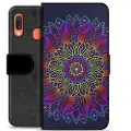 Mtp Products Samsung Galaxy A20e Premium Flip Cover med Pung - Farverig Mandala