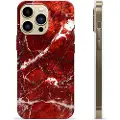 Mtp Products iPhone 13 Pro Max TPU Cover - Rød Marmor
