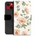 Mtp Products iPhone 13 Mini Premium Flip Cover med Pung - Floral