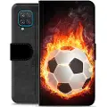 Mtp Products Samsung Galaxy A12 Premium Flip Cover med Pung - Fodbold Flamme