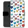 Mtp Products Samsung Galaxy S10e Premium Flip Cover med Pung - Hjerter