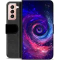 Mtp Products Samsung Galaxy S21 5G Premium Flip Cover med Pung - Galakse