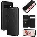 Mtp Products Google Pixel 6 Flip Cover - Karbonfiber - Sort