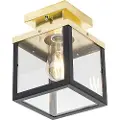 QAZQA Industriel udendørs loftslampe sort med guld - Rotterdam