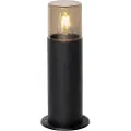 QAZQA Stående udendørslampe sort med røgskærm 30 cm IP44 - Odense