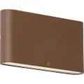 QAZQA Moderne udendørs væglampe rustbrun 17,5 cm inkl. LED IP65 - Batt