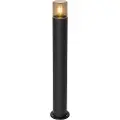 QAZQA Stående udendørslampe sort med røgglas 70 cm - Odense