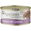 Applaws dåser i bouillon 6 x 70 g - Makrel & Sardiner