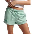 Superdry Superdrytil kvinder. W7110388A Strikkede shorts med grønt broderet Vintage-logo (L), Casual, Bomuld, Bæredygtig