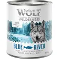 Wolf of Wilderness Økonomipakke: 12 x 800 g Wolf of Wilderness Adult - Single Protein - Blue River - Fisk