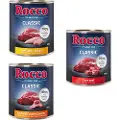 Rocco Classic Blandet Prøvepakke 6 x 800 g - Okse, Okse & Fjerkræhjerter, Okse & Kylling
