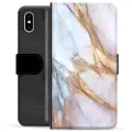 Mtp Products iPhone X / iPhone XS Premium Flip Cover med Pung - Elegant Marmor