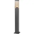 QAZQA Smart udendørs pullertlampe mørkegrå med røgfarvet glas 80 cm inkl. WiFi P45 - Malios