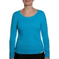 IQ-UV Uv Wave O Neck Dame Rash Guard Med Lange ærmer