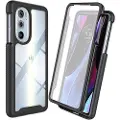 Mtp Products 360 Beskyttelse Motorola Edge 30 Pro Cover - Sort / Klar