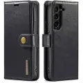DG Ming Samsung Galaxy S23+ 5G Læderpung med Aftagelig Cover - Sort