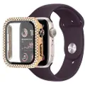 Mtp Products Rhinestone Dekorative Apple Watch SE (2022)/SE/6/5/4 Cover med Skærmbeskyttelse - 44mm - Guld