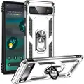 Mtp Products Google Pixel 6a Hybrid Cover med Metal Stativ - Sølv