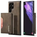 DG Ming M2 Samsung Galaxy S23 Ultra 5G Hybrid Cover med Pung - Kaffe