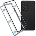 Mtp Products Samsung Galaxy A53 5G Magnetisk Cover med Hærdet Glas - Sølv