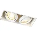 QAZQA Nedfældet spotlight hvid GU10 drej og vip trimless 2-lys - Oneon