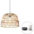 QAZQA Smart rattan pendellampe 44 cm inkl. Wifi G95 - Michelle