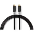 Nedis Guld Ccbw64020at10 Usb 3.2 Gen 2x2-kabel Usb-c M-usb-c M 4k@ 20 Gb/s Belagt 1 M 100w 60hz