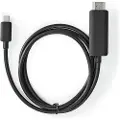 Nedis Ccgb64655bk20 Usb-c Til Hdmi-adapterkabel Usb 3.2 Gen 1 4k@ Nikkelbelagt 2 M 60hz
