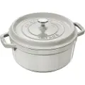 Staub Grydegryde COCOTTE 26 cm, rod, hvid, støbejern, Staub