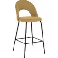 Kave Home - Barstol Mahalia siddehøjde 63 cm, 4-pak - Gul - Barstole & -taburetter - - Homeroom