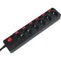 Logilink 1951560600 Stikkontaktpanel 6 Udtag 3 M