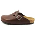 Birkenstock Birkenstocktil mænd. 1023449 Boston Grip Natural Roast lædertræsko (41), Brun, Fast, Spænder, Casual