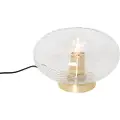 QAZQA Art Deco bordlampe guld med glas - Ayesha