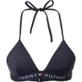 Tommy Hilfiger Tommy Hilfigertil kvinder. UW0UW04109 Bikinitop Navy Vatteret (M), Badetøj, Bæredygtig, Genanvendt nylon, Blå