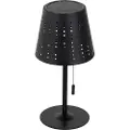 QAZQA Udendørs bordlampe sort inkl. LED 3-trins dæmpbar genopladelig og solcelledrevet - Ferre