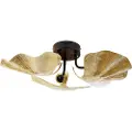 QAZQA Oriental loftslampe messing med sort 3-lys - Louka