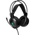 Deltaco DH110 Gaming Headset 50mm, LED, sort 7333048046628 Modsvarer: N/A