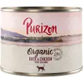 Purizon Økonomipakke: Purizon Organic 24 x 200 g - Øko And & øko Kylling med øko Zucchini