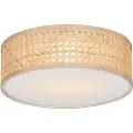 QAZQA Smart loftslampe rattan 30 cm inkl. Wifi A60 - Tromma