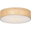 QAZQA Oriental loftslampe rattan 40 cm 3-lys - Tromma