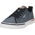 Pepe Jeans Pepe Jeanstil mænd. PMS30812 Træningssko Kenton Smart 22 Chambray blå (42), Stof, Fast, Blonder, Casual