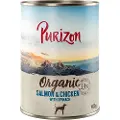 Purizon Økonomipakke: Purizon Organic 24 x 400 g - Laks & Kylling med Spinat